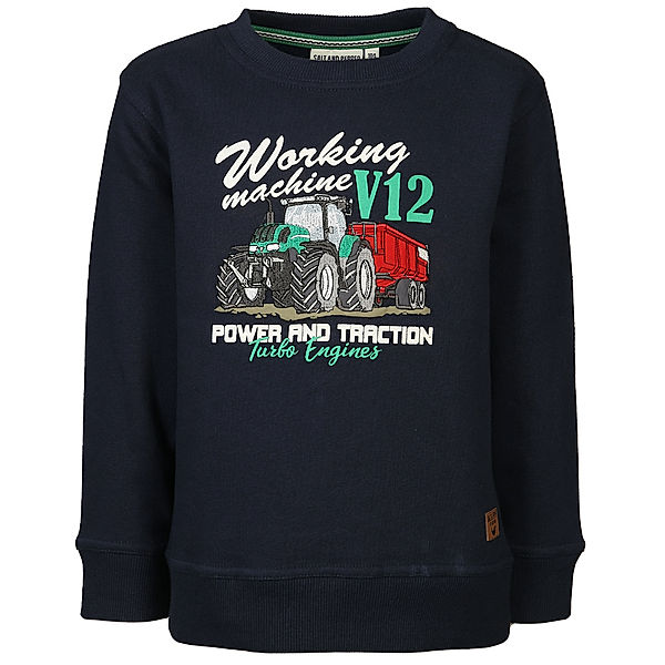 Salt & Pepper Sweatshirt WORKING MACHINE in navy