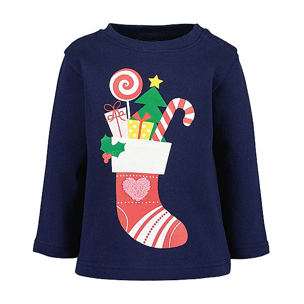 BLUE SEVEN Sweatshirt X-MAS STOCKING in ultramarin