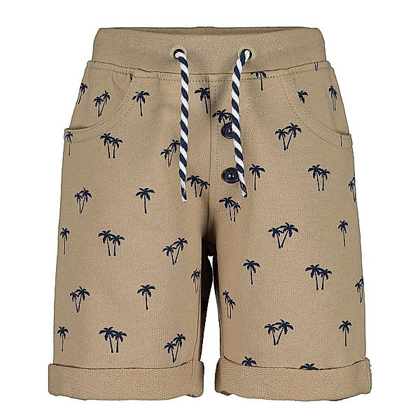 BLUE SEVEN Sweatshorts PALMS AOP in mudd