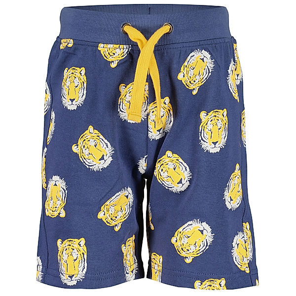 BLUE SEVEN Sweatshorts TIGER AOP in jeansblau