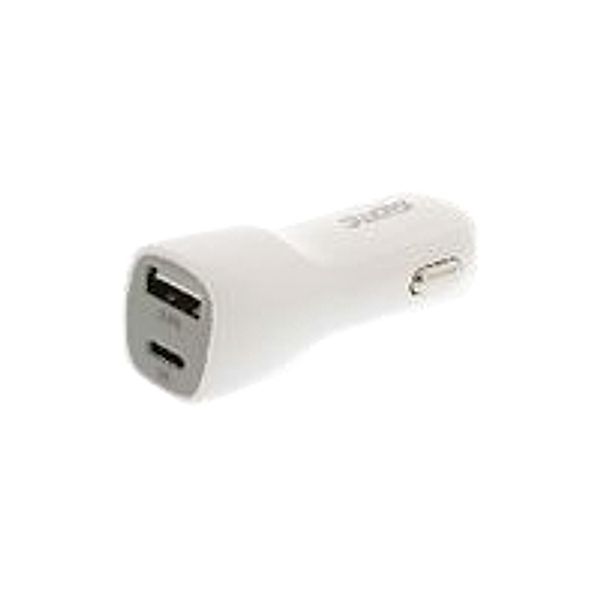 SWEEX Kfz-Ladegeraet Eingang 12 - 24 VDC 2 Ausgaenge USB 2,4 A USB-C 3A weiss