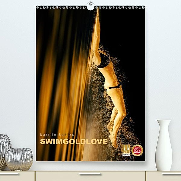 SWIMGOLDLOVE (Premium, hochwertiger DIN A2 Wandkalender 2023, Kunstdruck in Hochglanz), Kerstin Kuntze