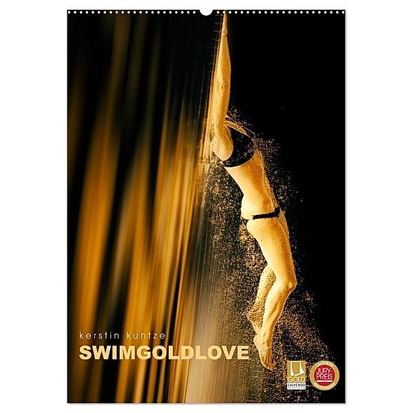 SWIMGOLDLOVE (Wandkalender 2024 DIN A2 hoch), CALVENDO Monatskalender, Kerstin Kuntze