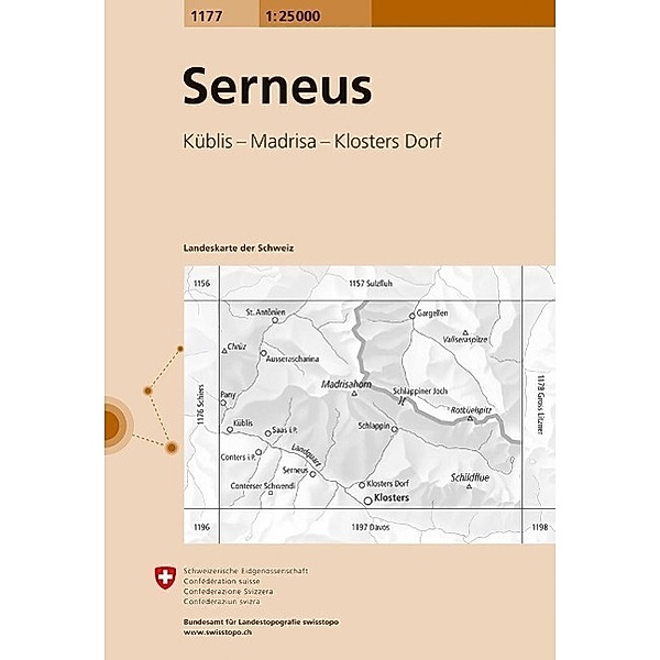 Swisstopo 1 : 25 000 Serneus