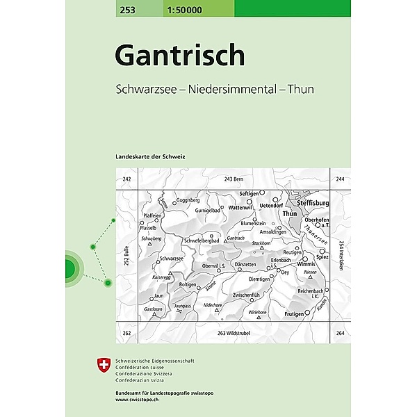 Swisstopo 1 : 50 000 Gantrisch