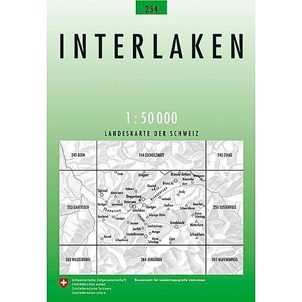Swisstopo 1 : 50 000 Interlaken / 254