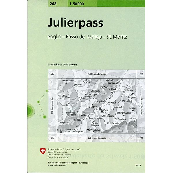 Swisstopo 1 : 50 000 Julierpass