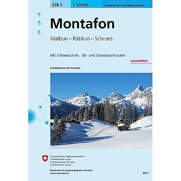 Swisstopo 1 : 50 000 Montafon Ski