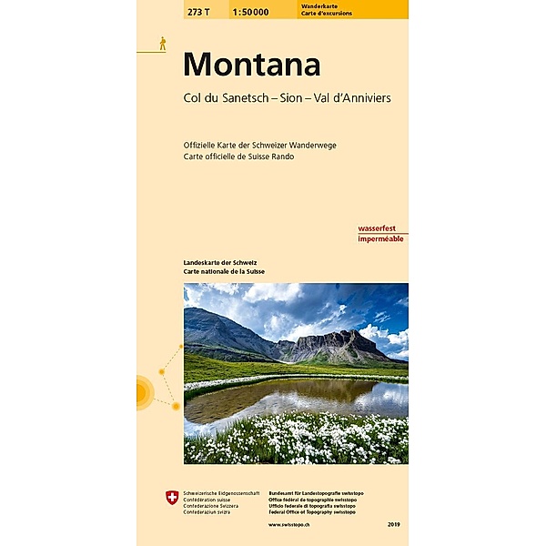 Swisstopo 1 : 50 000 Montana Wanderkarte