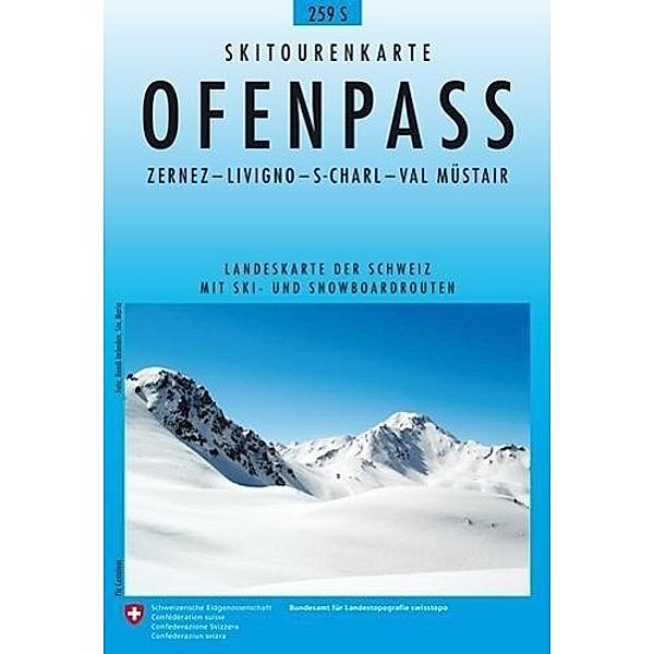 Swisstopo 1 : 50 000 Ofenpass Ski