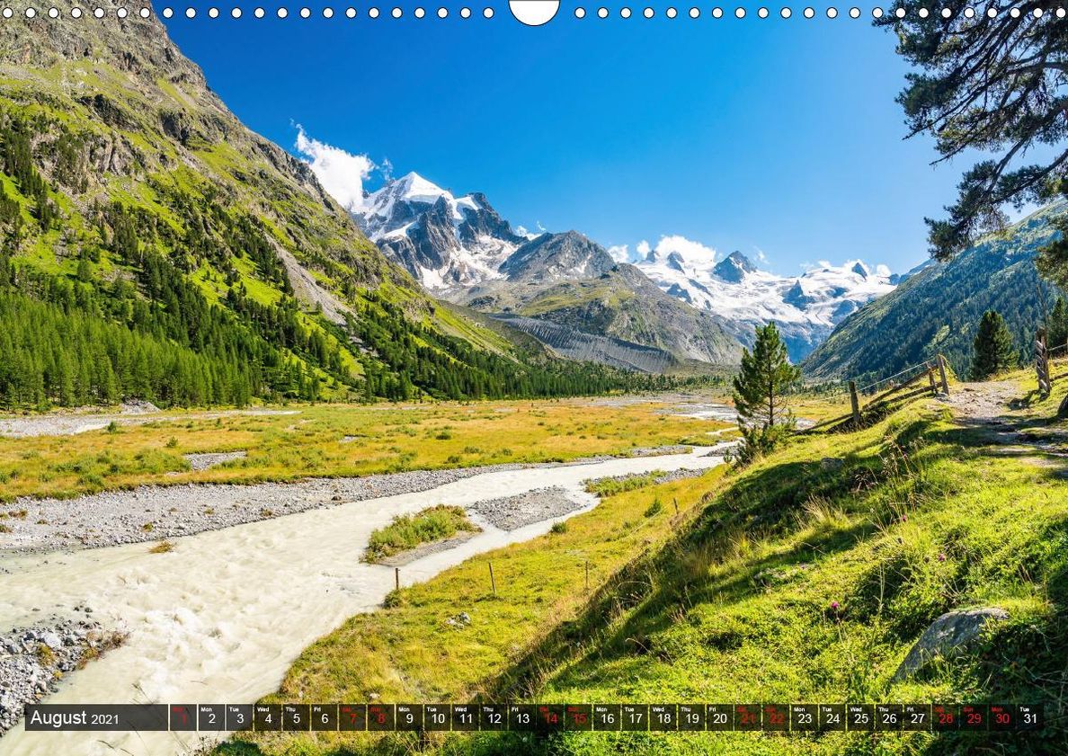 Switzerland - Engadin and Bergell Wall Calendar 2021 DIN A3 Landscape -  Kalender bestellen