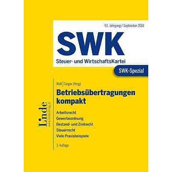 SWK-Spezial Betriebsübertragungen kompakt, Thomas Rauch, Susanne Manauer