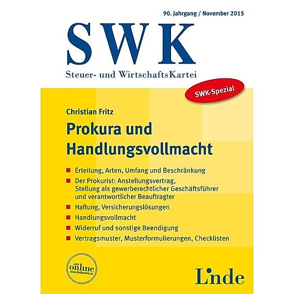 SWK-Spezial Prokura und Handlungsvollmacht (f. Österreich), Christian Fritz