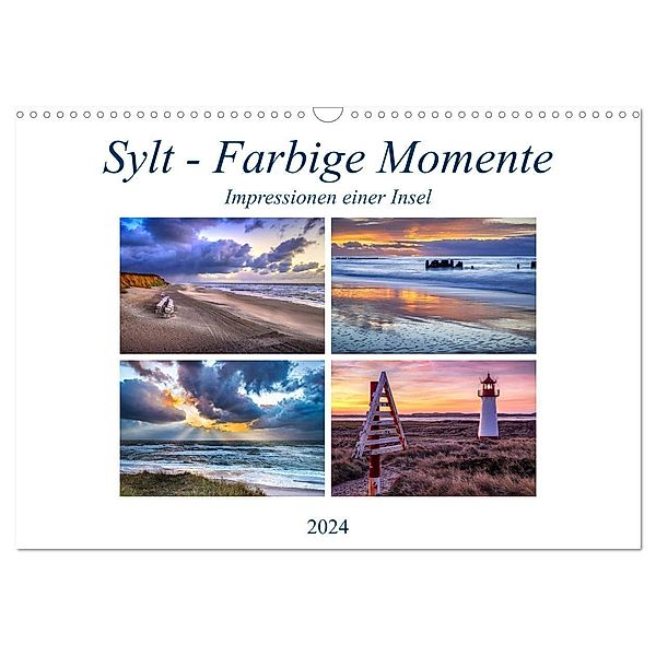 Sylt - Farbige Momente (Wandkalender 2024 DIN A3 quer), CALVENDO Monatskalender, Joachim Hasche