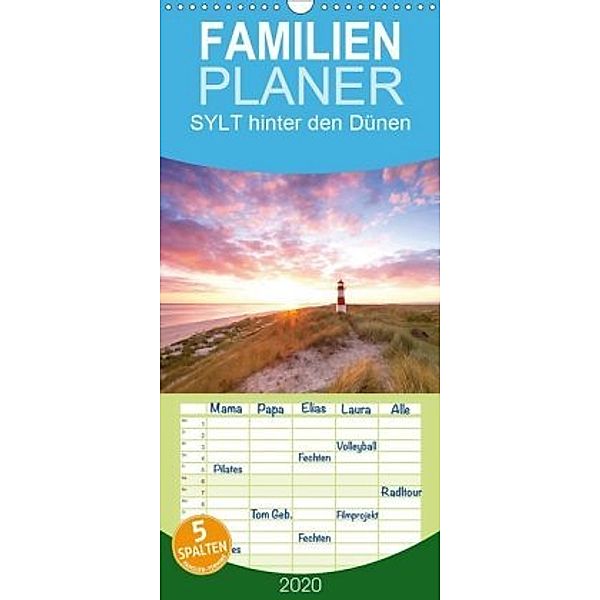 SYLT hinter den Dünen - Familienplaner hoch (Wandkalender 2020 , 21 cm x 45 cm, hoch), Jenny Sturm