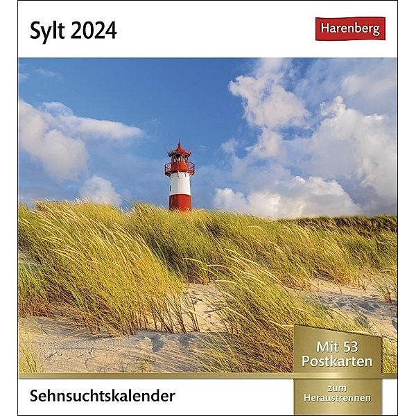 Sylt Sehnsuchtskalender 2024. Reise-Kalender mit 53 Postkarten voll traumhafter Urlaubs-Fotos. Sylt für den Schreibtisch in einem Wochenkalender, Sylt Sehnsuchtskalender 2024. Reise-Kalender mit 53 Postkarten voll traumhafter Urlaubs-Fotos. Sylt für den Schreibtisch