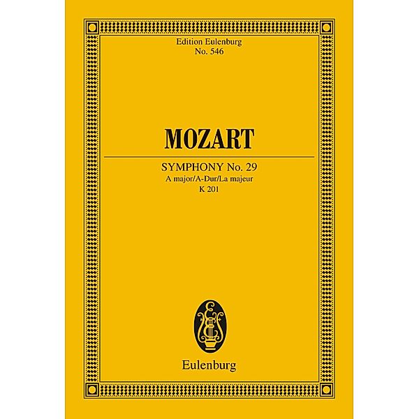 Symphony No. 29 A major, Wolfgang Amadeus Mozart