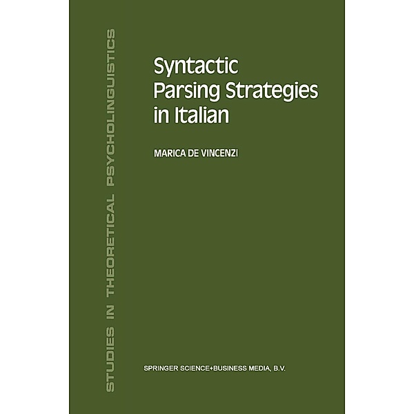 Syntactic Parsing Strategies in Italian, M. De Vincenzi
