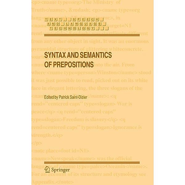 Syntax and Semantics of Prepositions