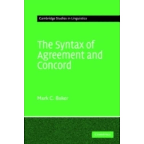 Syntax of Agreement and Concord, Mark C. Baker