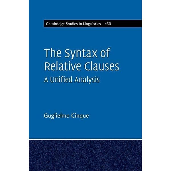 Syntax of Relative Clauses / Cambridge Studies in Linguistics, Guglielmo Cinque