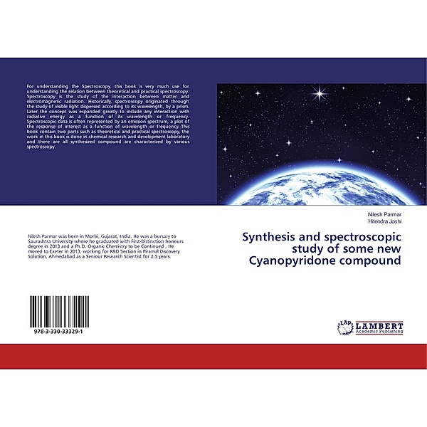 Synthesis and spectroscopic study of some new Cyanopyridone compound, Nilesh Parmar, Hitendra Joshi