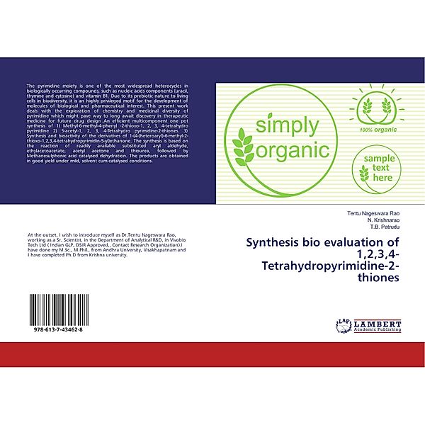 Synthesis bio evaluation of 1,2,3,4-Tetrahydropyrimidine-2-thiones, Tentu Nageswara Rao, N. Krishnarao, T. B. Patrudu