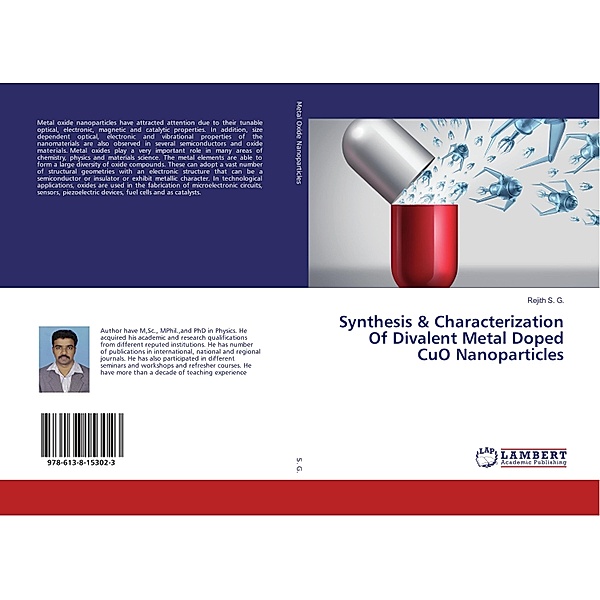 Synthesis & Characterization Of Divalent Metal Doped CuO Nanoparticles, Rejith S. G.