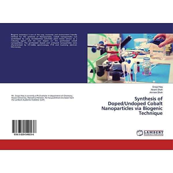 Synthesis of Doped/Undoped Cobalt Nanoparticles via Biogenic Technique, Sirajul Haq, Akram Shah, Amreen Shah