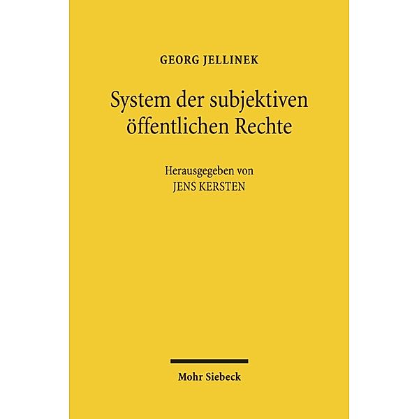 System der subjektiven öffentlichen Rechte, Georg Jellinek