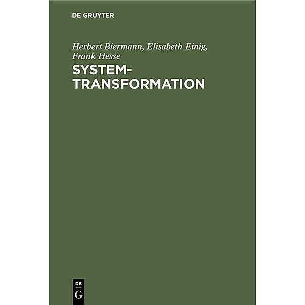 System-Transformation / Jahrbuch des Dokumentationsarchivs des österreichischen Widerstandes, Herbert Biermann, Elisabeth Einig, Frank Hesse