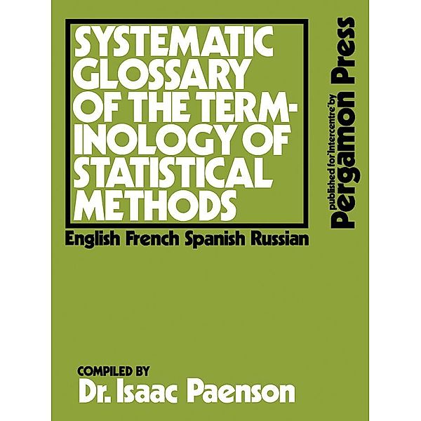 Systematic Glossary of the Terminology of Statistical Methods, I. Paenson