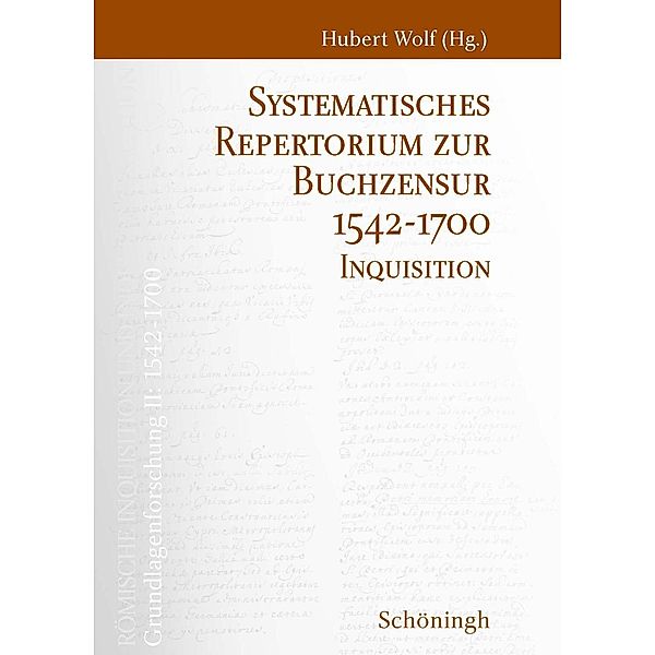 Systematisches Repertorium zur Buchzensur 1542-1700