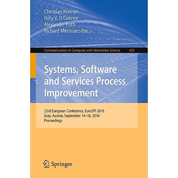 Systems, Software and Services Process Improvement / Communications in Computer and Information Science Bd.633