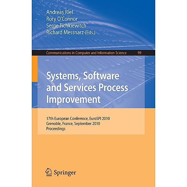 Systems, Software and Services Process Improvement / Communications in Computer and Information Science Bd.99