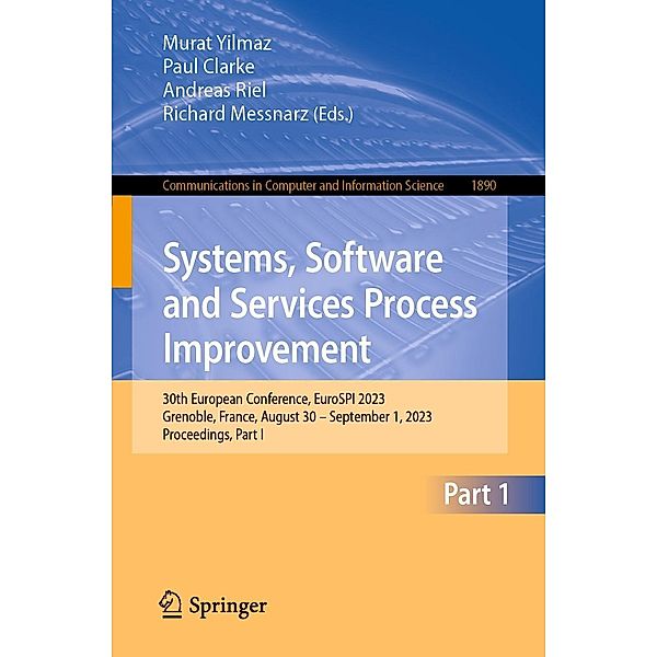 Systems, Software and Services Process Improvement / Communications in Computer and Information Science Bd.1890