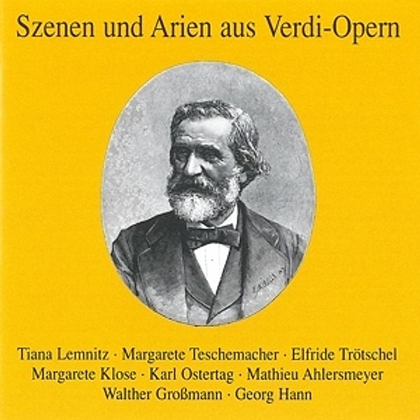 Szenen Und Arien Aus Verdi-Ope, Lemnitz, Teschemacher, Klose