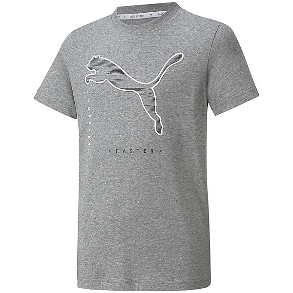 Puma T-Shirt ACTIVE SPORT GRAPHIC in medium gray