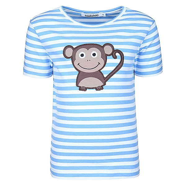 zoolaboo T-Shirt AFFE ANTON gestreift in blau/weiß