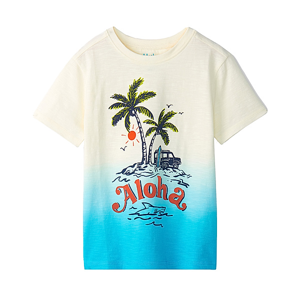 Hatley T-Shirt ALOHA in weiß/blau