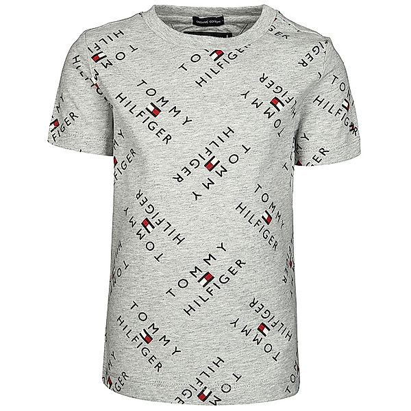 TOMMY HILFIGER T-Shirt AOP TOMMY LOGO in light grey