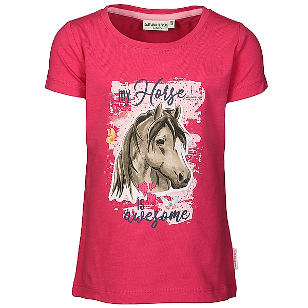 Salt & Pepper T-Shirt AWESOME HORSE in magenta