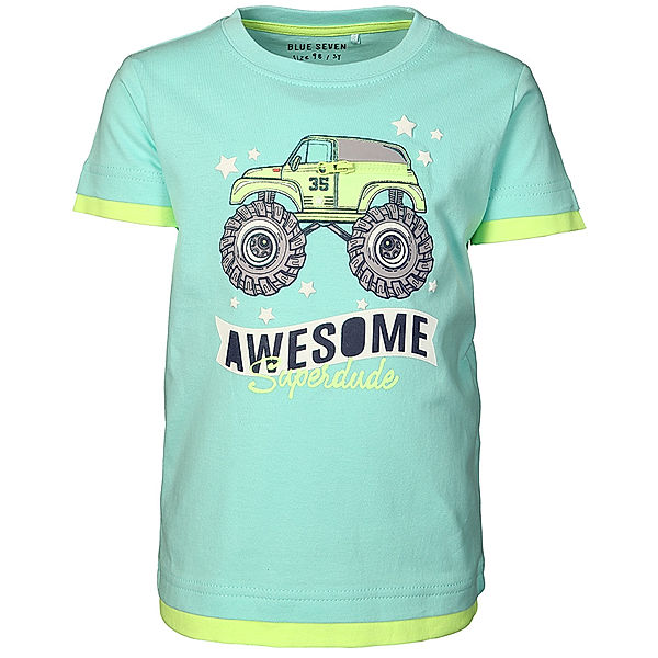 BLUE SEVEN T-Shirt AWESOME – TRUCK in türkis