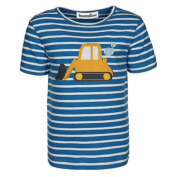 tausendkind collection T-Shirt BAGGER BODO gestreift in blau/weiss