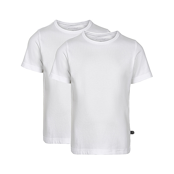 Minymo T-Shirt BASIC 32 2er Pack in weiß