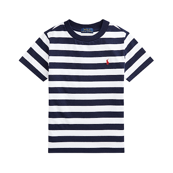 Polo Ralph Lauren T-Shirt BASIC BOY STRIPED in weiß/navy