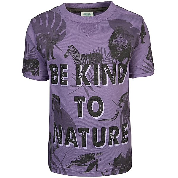 Boboli T-Shirt BE KIND TO NATURE in lila
