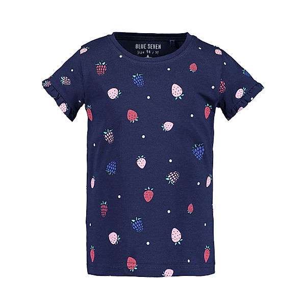 BLUE SEVEN T-Shirt BERRY LOVE AOP in ultramarin