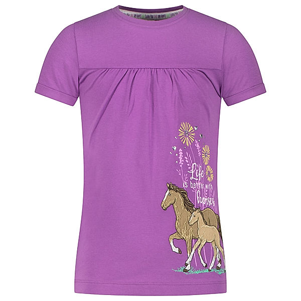 Salt & Pepper T-Shirt  BETTER WITH HORSES in sweet purple