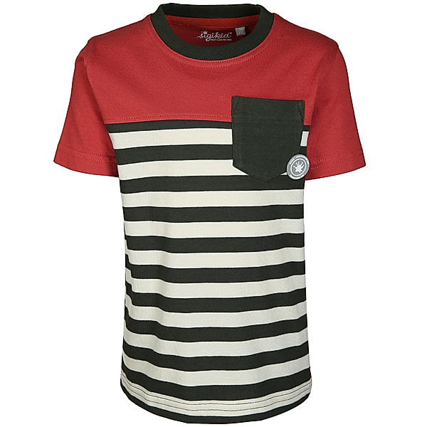 Sigikid T-Shirt BIBER POCKET in rot/schwarz